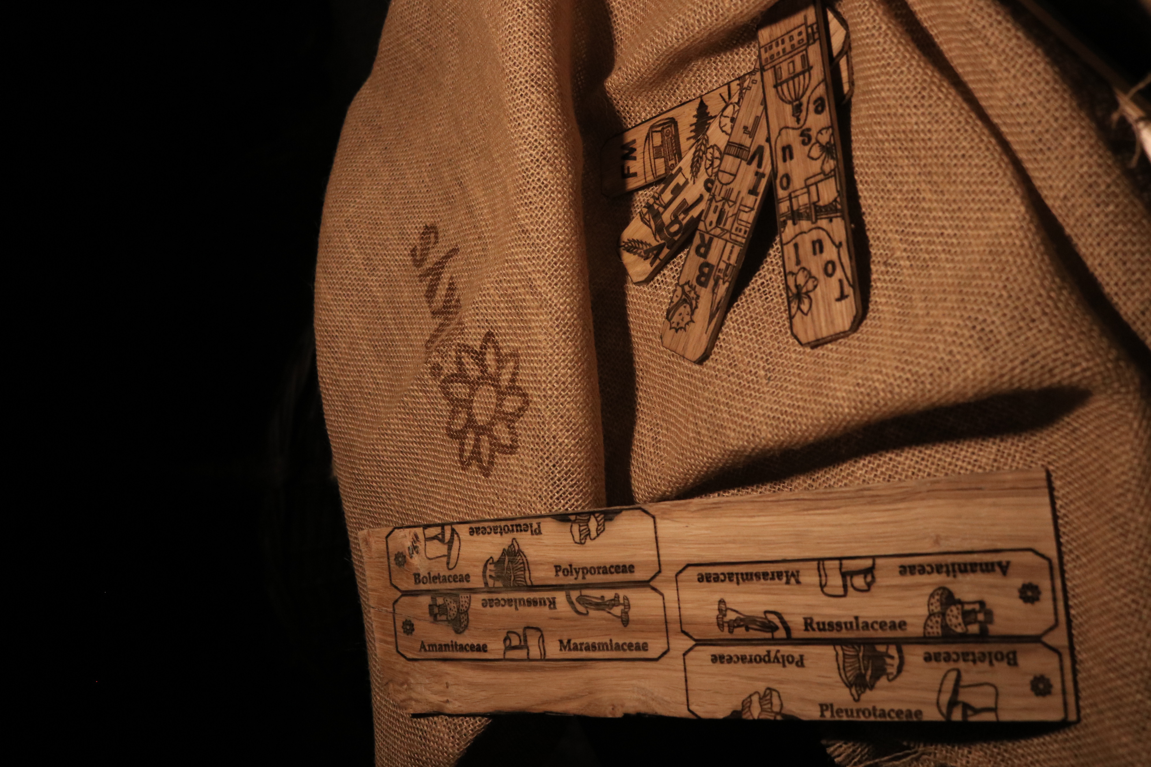 Détail de bois poli